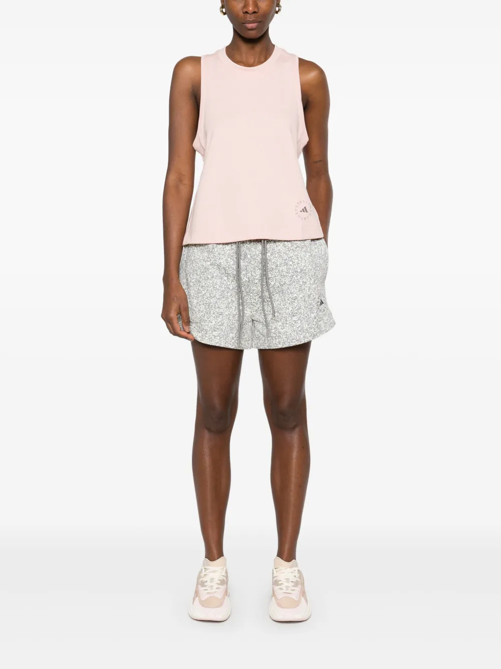 adidas by Stella McCartney raised-logo tank top - Roze