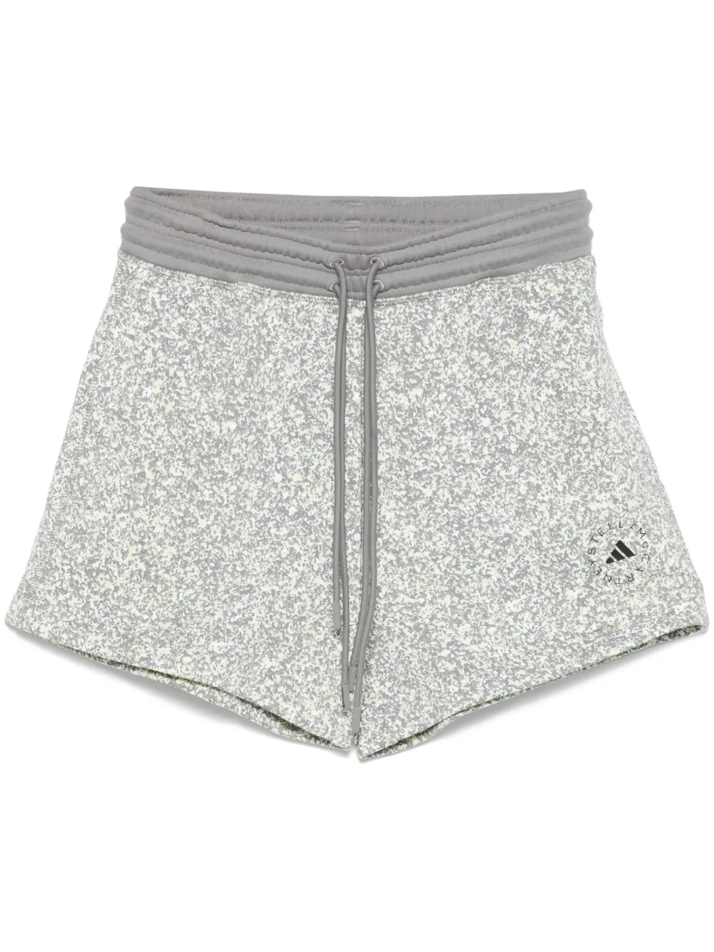 Shop Adidas By Stella Mccartney Raised-logo Track Shorts In Grau