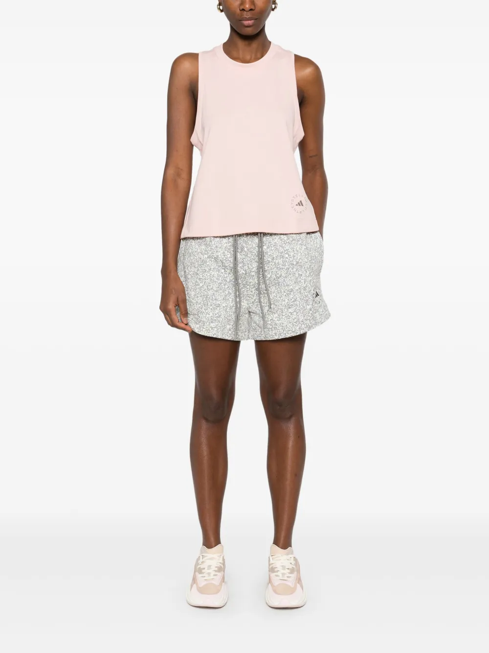 adidas by Stella McCartney raised-logo track shorts - Grijs