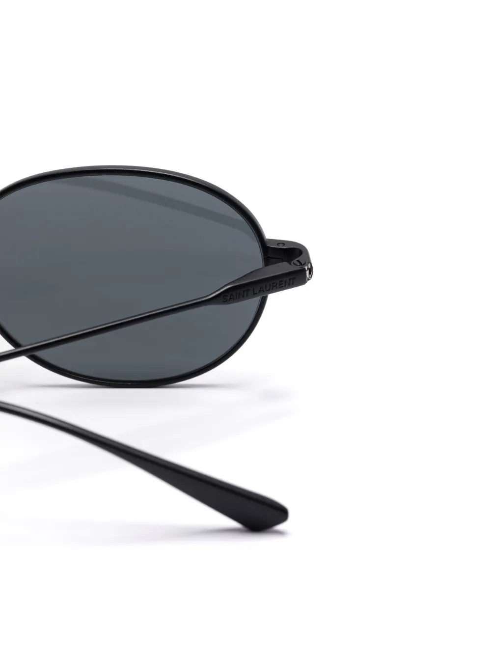 Saint Laurent Eyewear Zonnebril met ovalen montuur Zwart