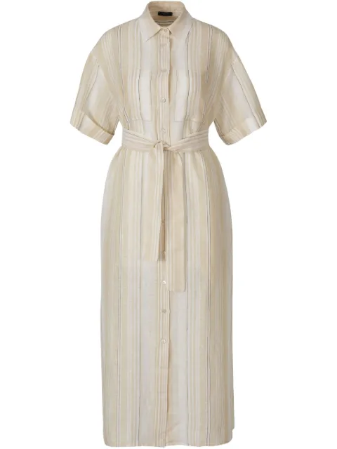 Peserico vestido camisero con rayas estampadas