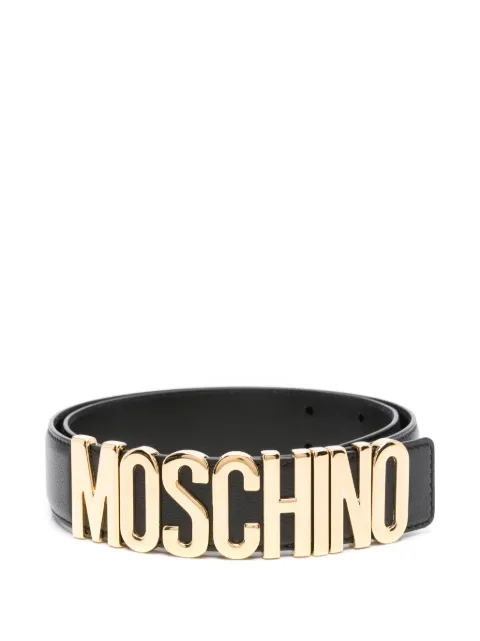 Moschino logo-buckle belt