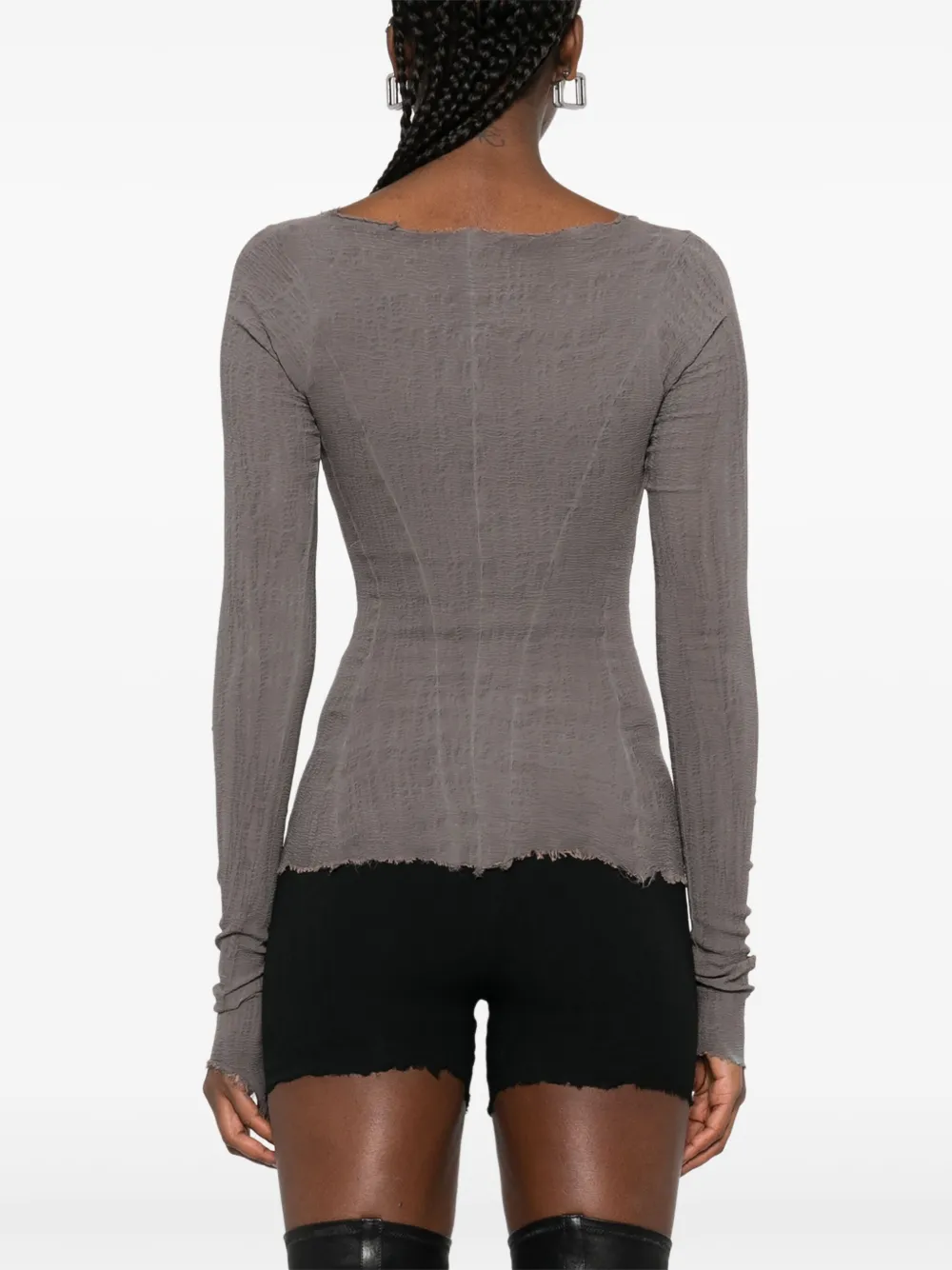 Marc Le Bihan Textured Top In Grey