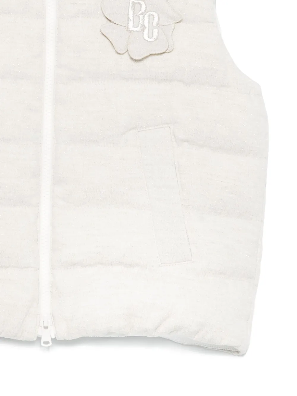 Brunello Cucinelli Kids Gilet met geborduurd logo Beige