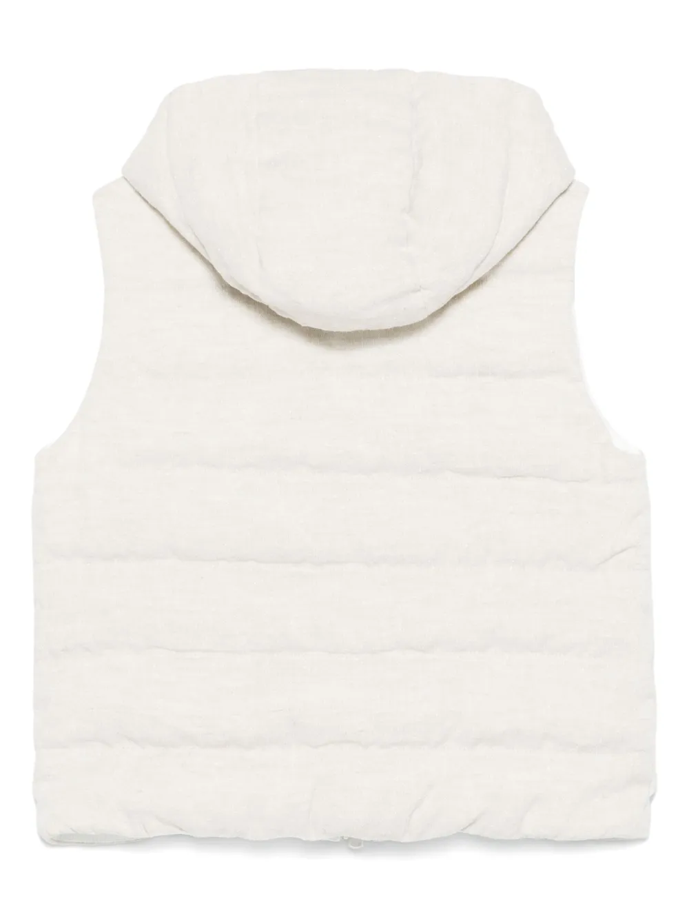 Brunello Cucinelli Kids Gilet met geborduurd logo Beige