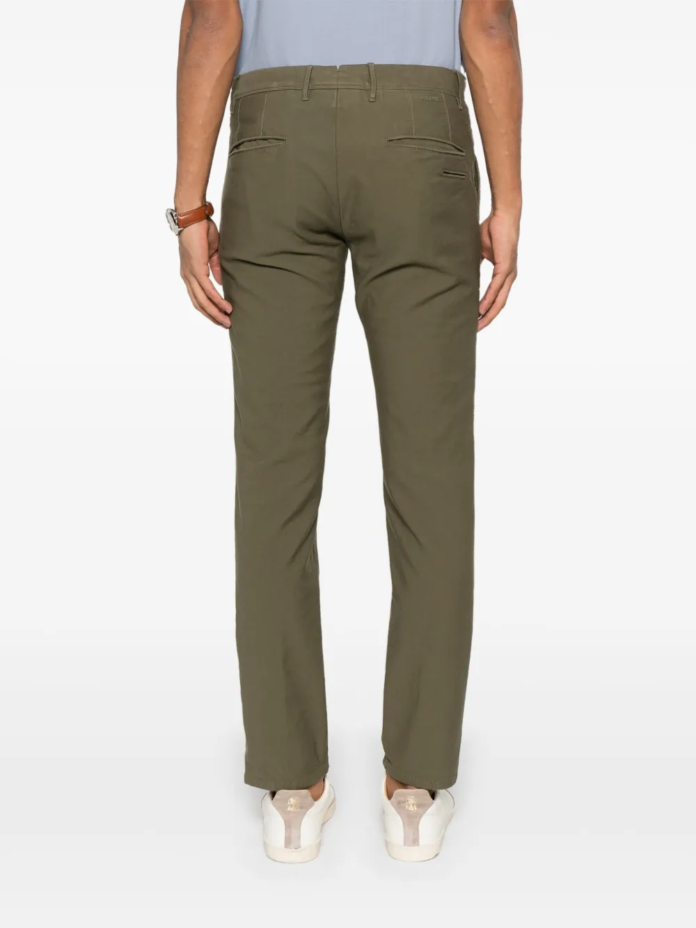Incotex Broek met toelopende pijpen Groen