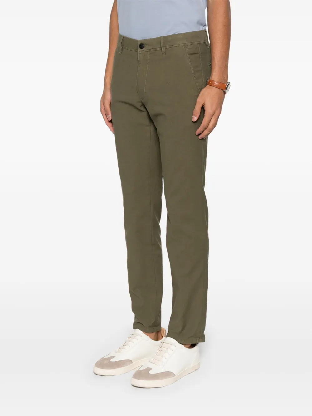 Incotex Broek met toelopende pijpen Groen