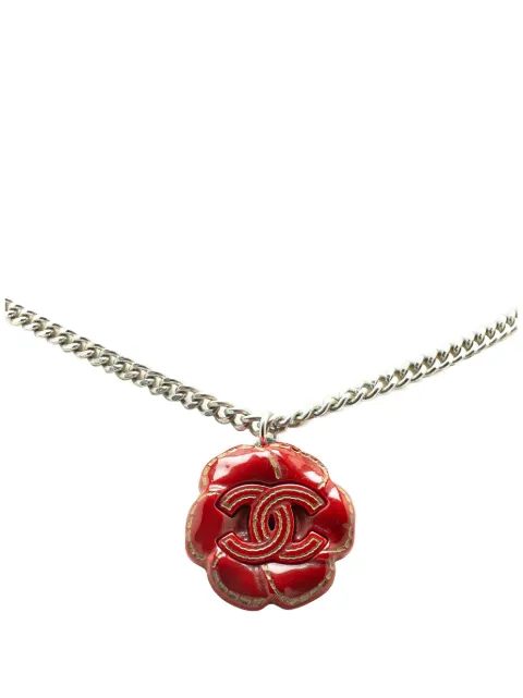 CHANEL Pre-Owned Collana con ciondolo CC Camellia in resina 2005