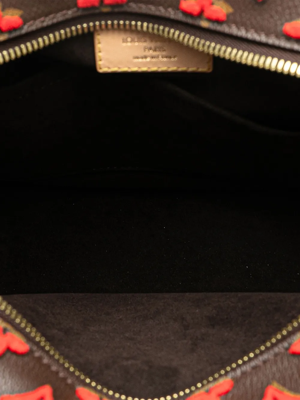Pre-owned Louis Vuitton 2013 Monogram Tuffetage Deauville Cube Handbag In 红色