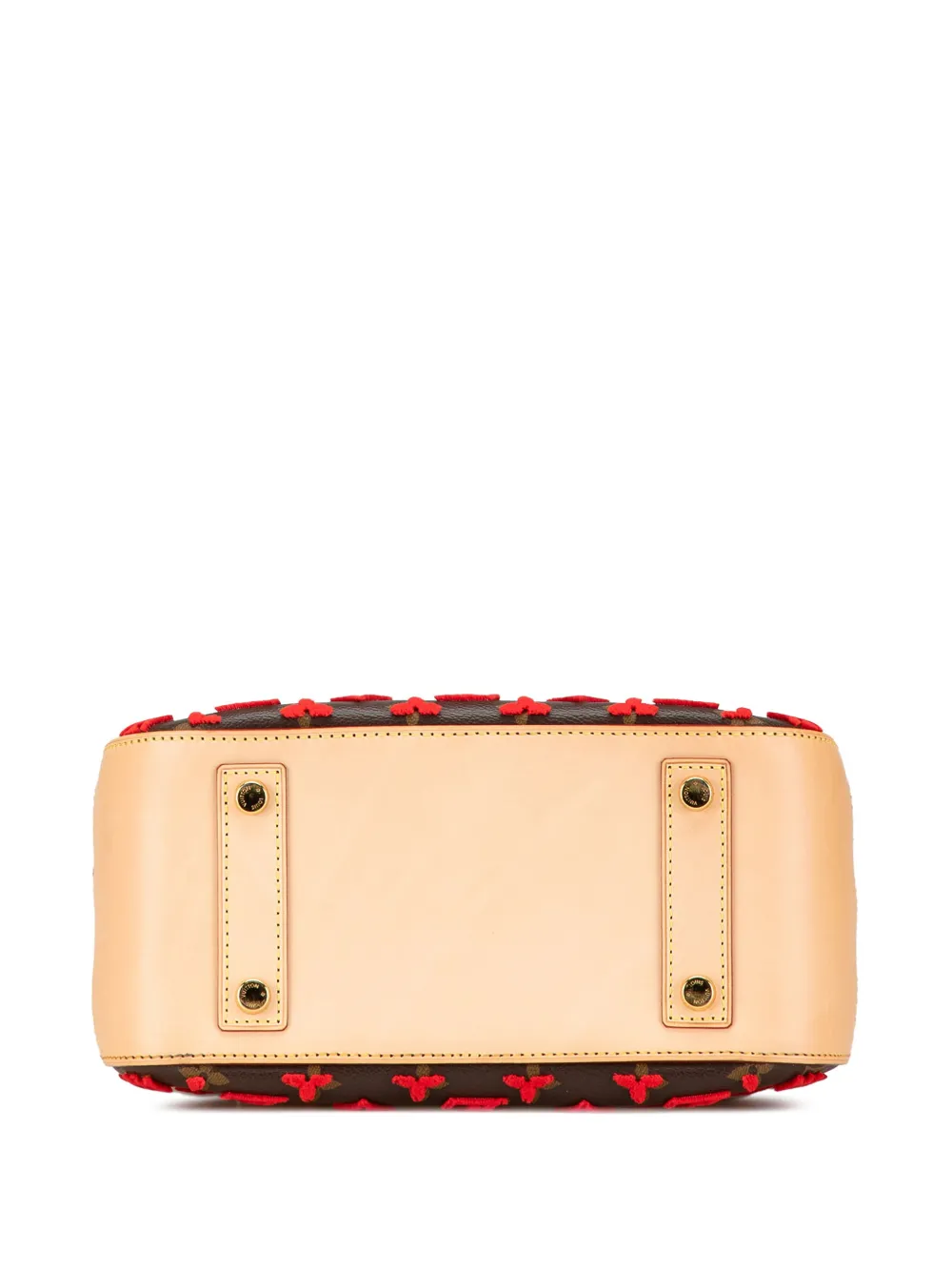 Pre-owned Louis Vuitton 2013 Monogram Tuffetage Deauville Cube Handbag In 红色