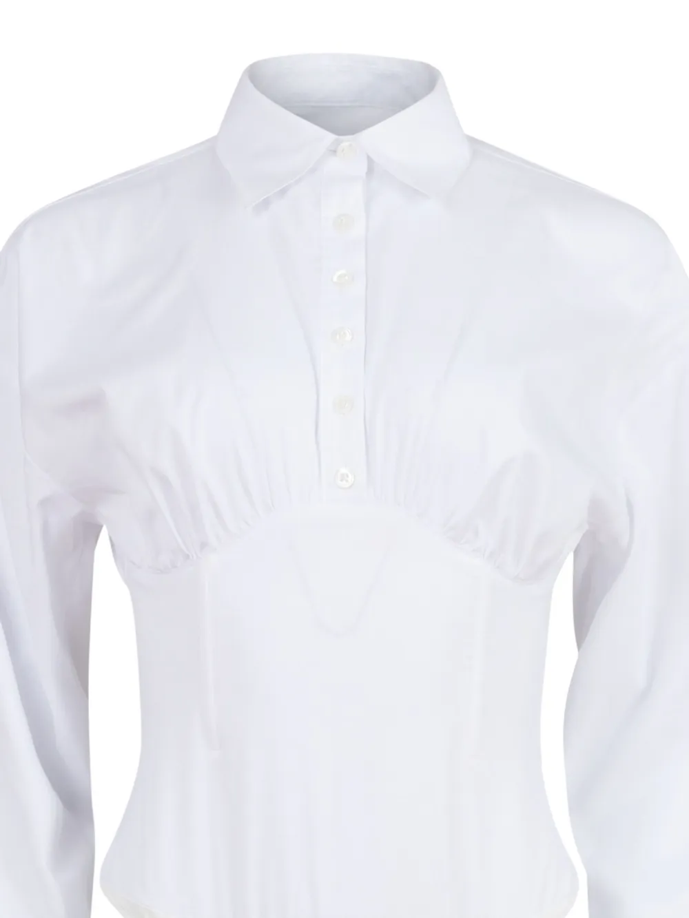 Fleur Du Mal Popeline button-down body - Wit