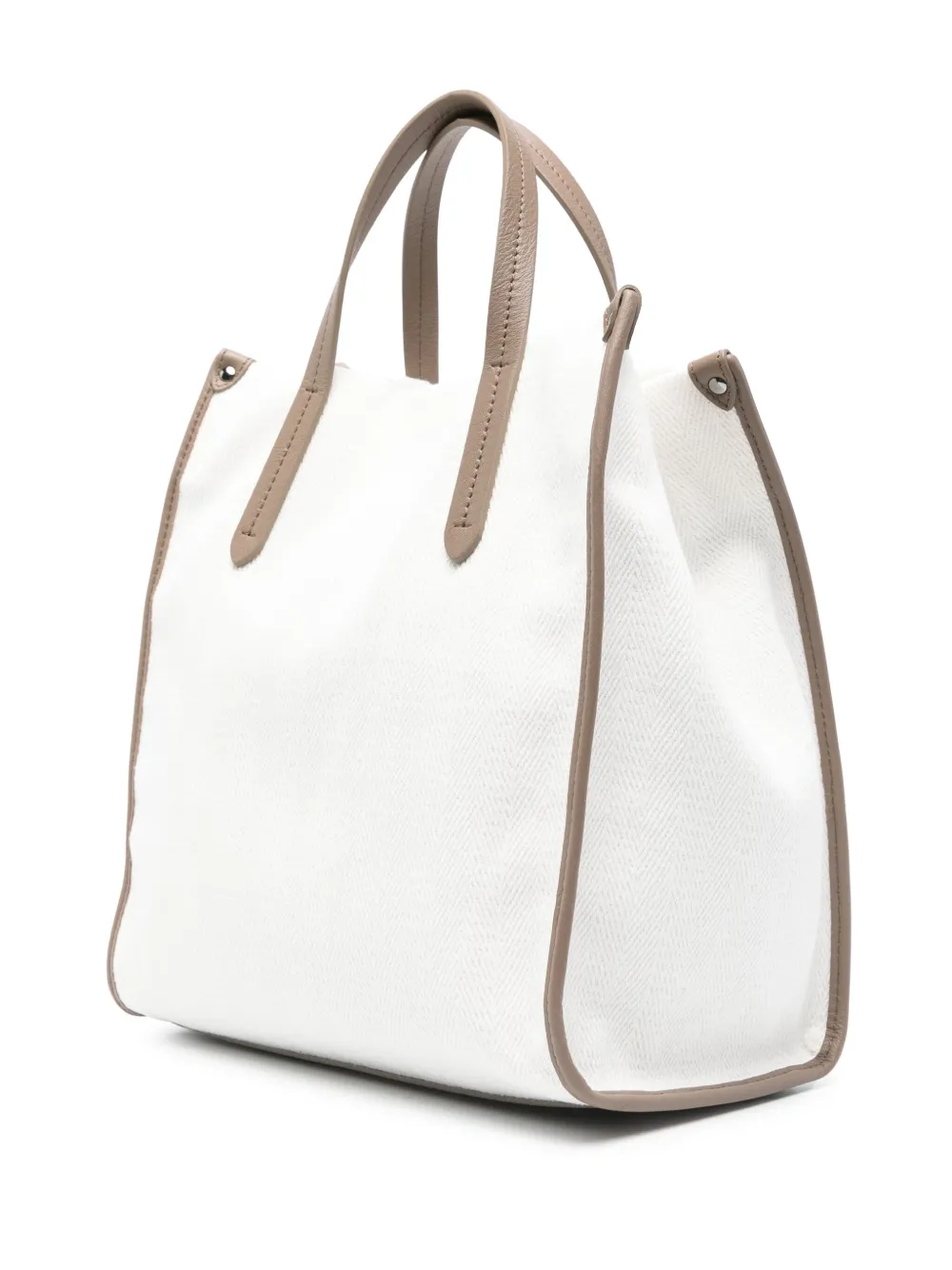 BRUNELLO CUCINELLI LOGO-EMBROIDERED TOTE BAG