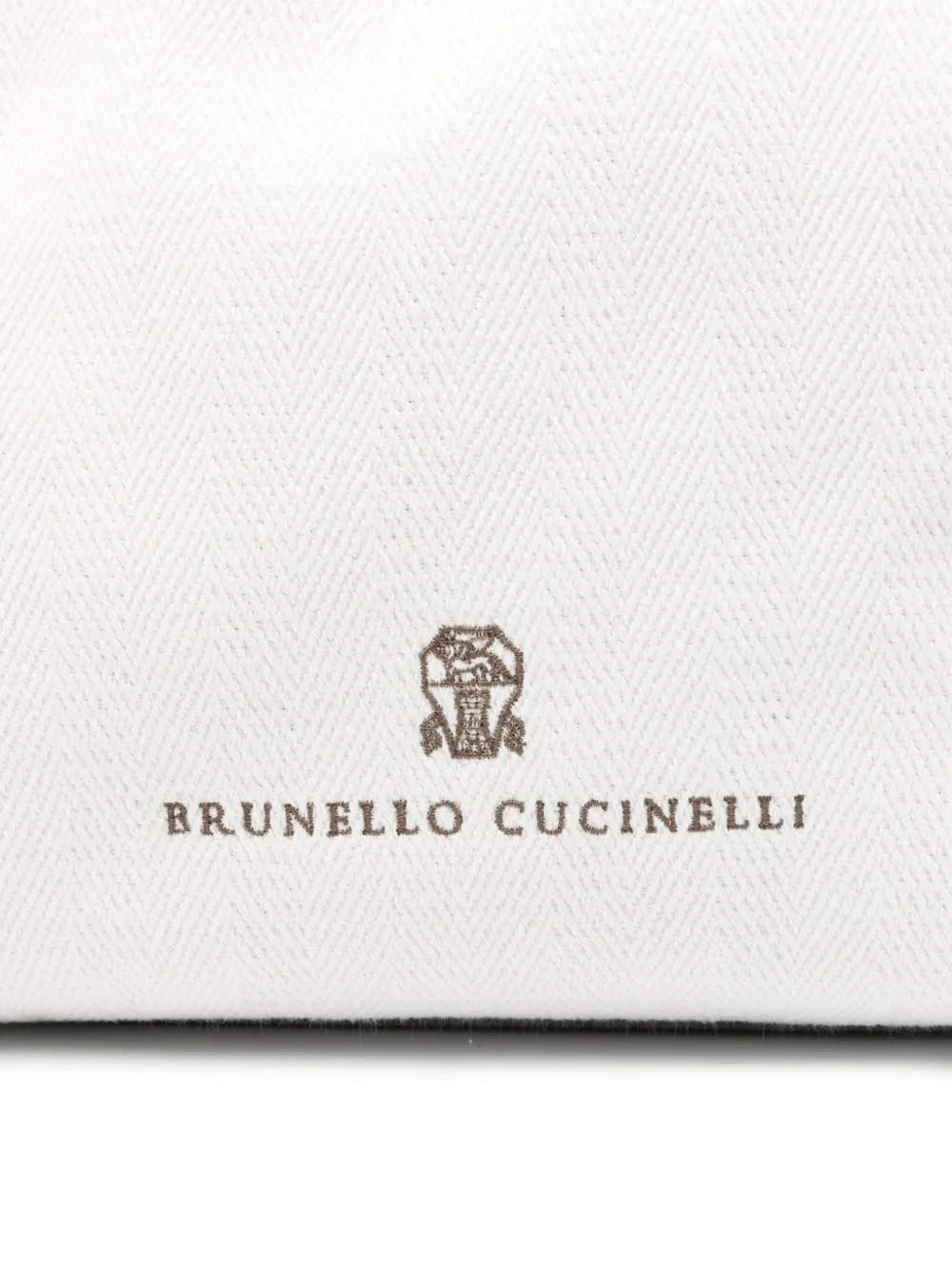BRUNELLO CUCINELLI LOGO-EMBROIDERED TOTE BAG