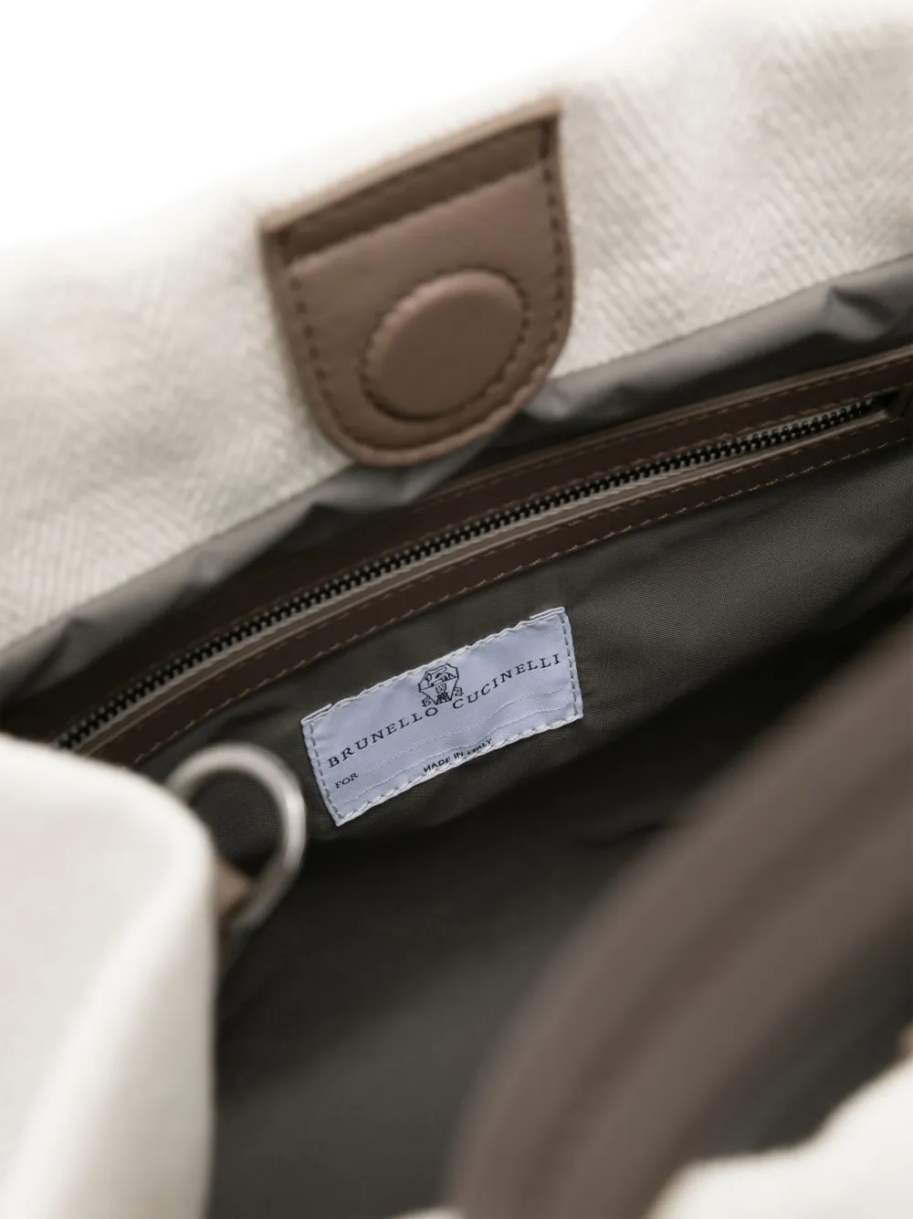 BRUNELLO CUCINELLI LOGO-EMBROIDERED TOTE BAG