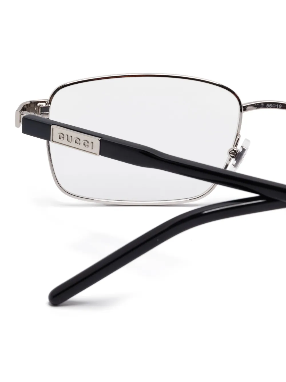 Gucci Eyewear Bril met rechthoekig montuur Zilver