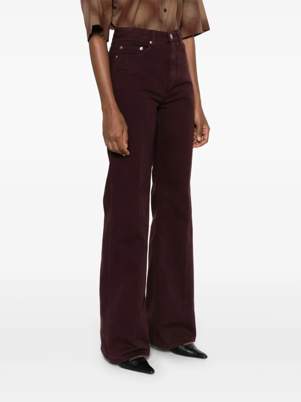 AMI Paris Flared jeans Rood