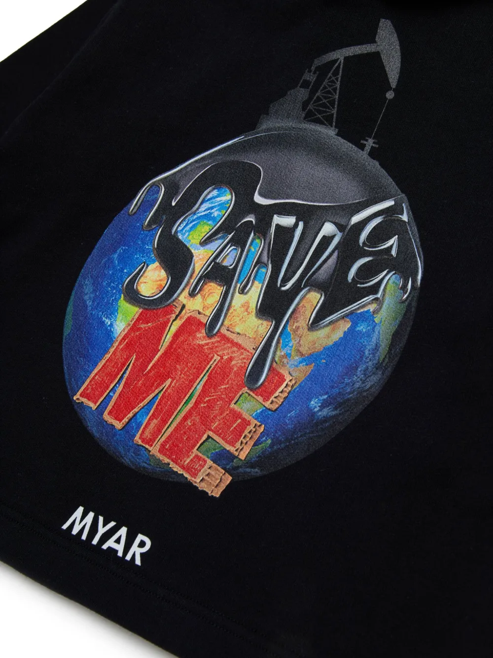 MYAR KIDS Hoodie met print Zwart