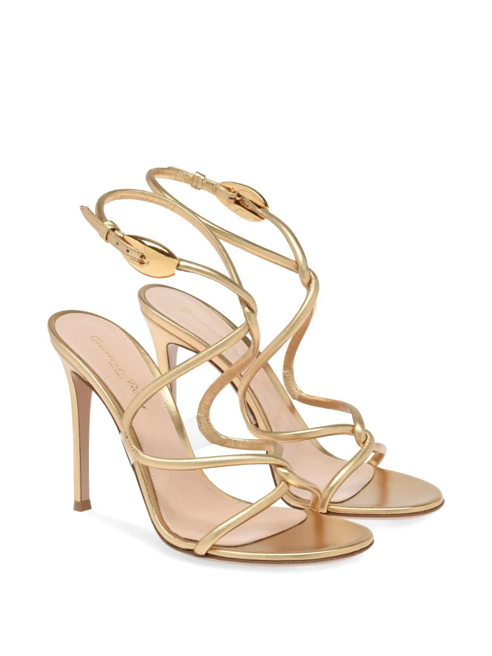 Gianvito Rossi 105 mm Black Mamba sandalen - Goud