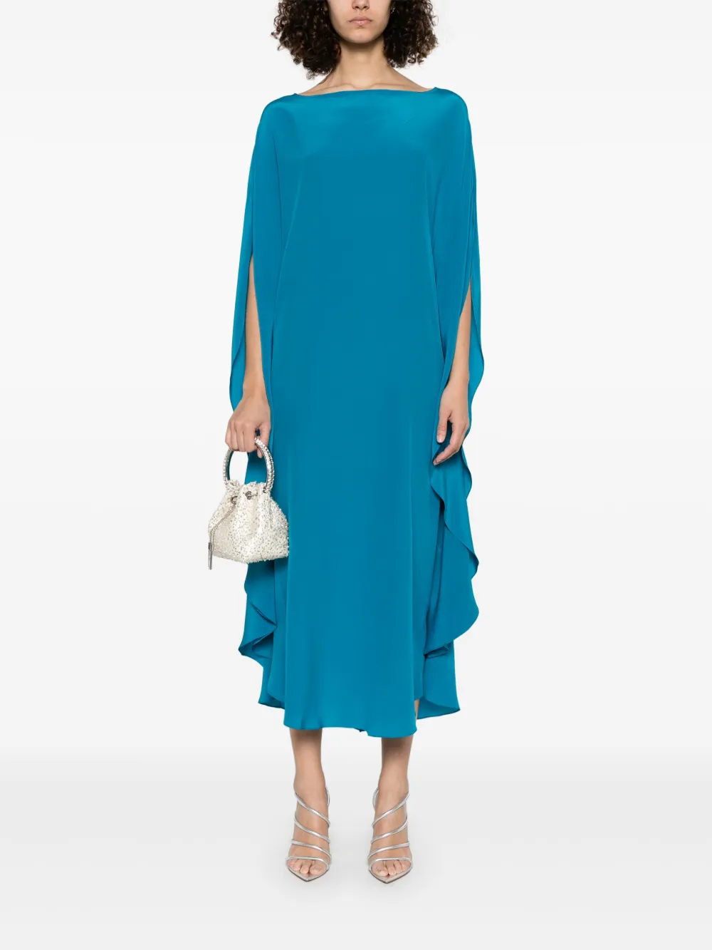 Gianluca Capannolo silk maxi dress - Blauw