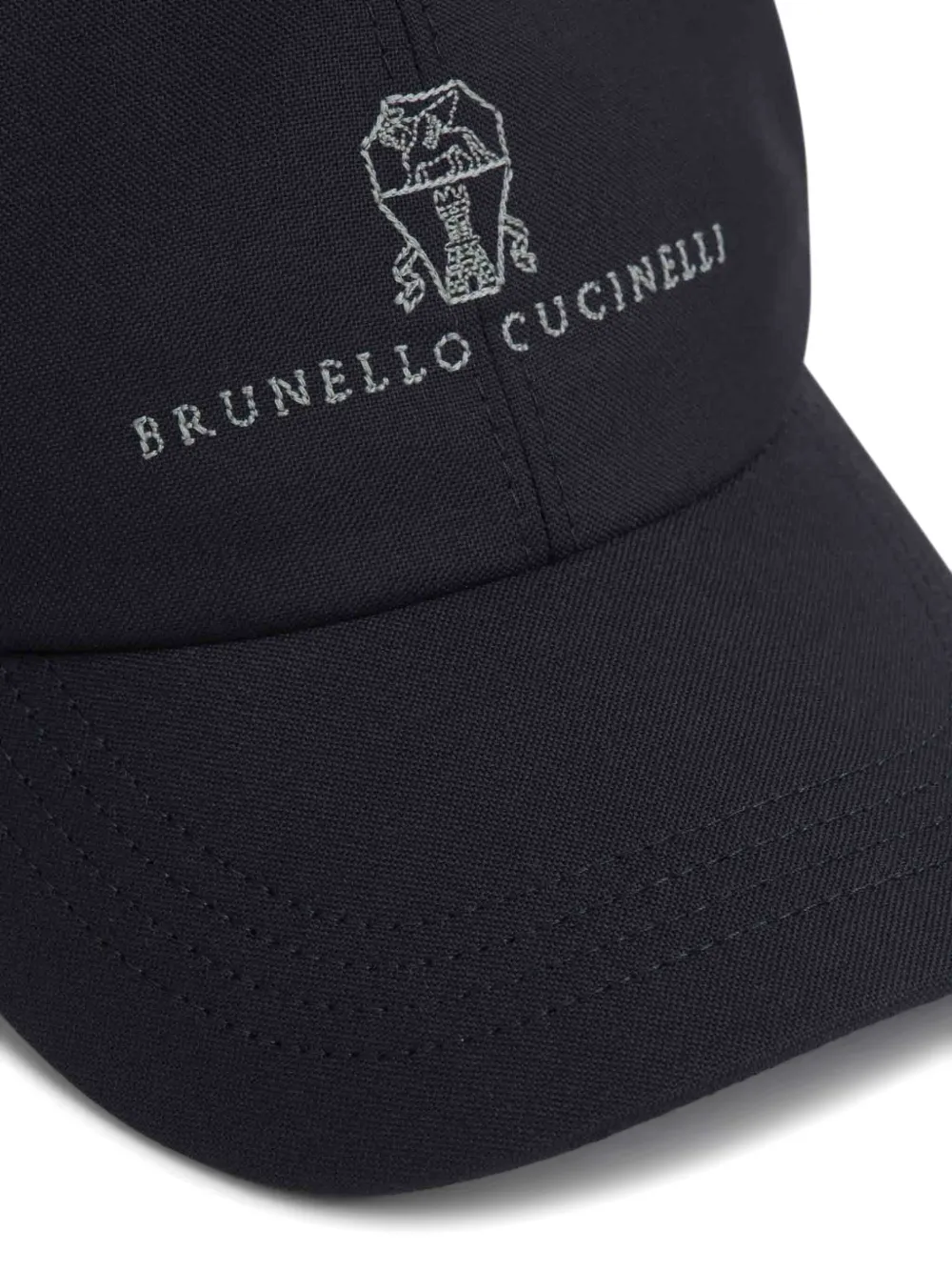 Brunello Cucinelli Honkbalpet met logo Blauw