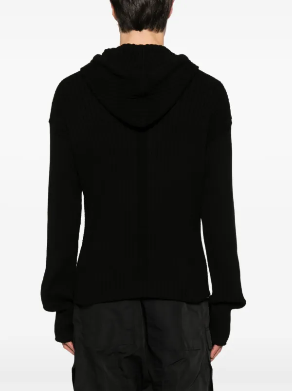 Rick Owens ジップアップ パーカー | ブラック | FARFETCH JP