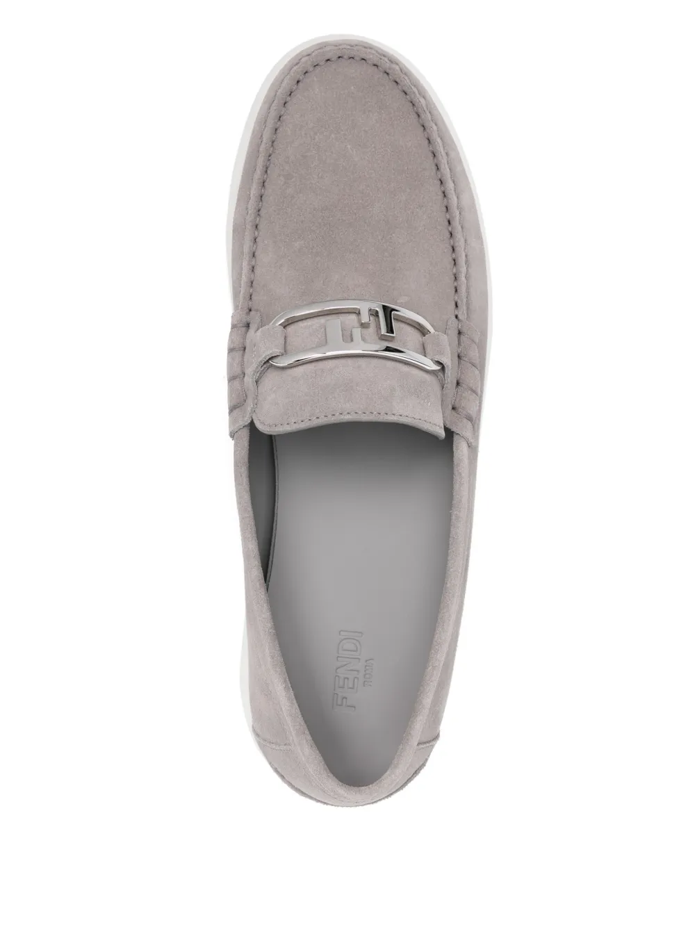 FENDI O'Lock loafers Grey