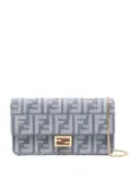 FENDI FF-logo canvas mini bag - Blue