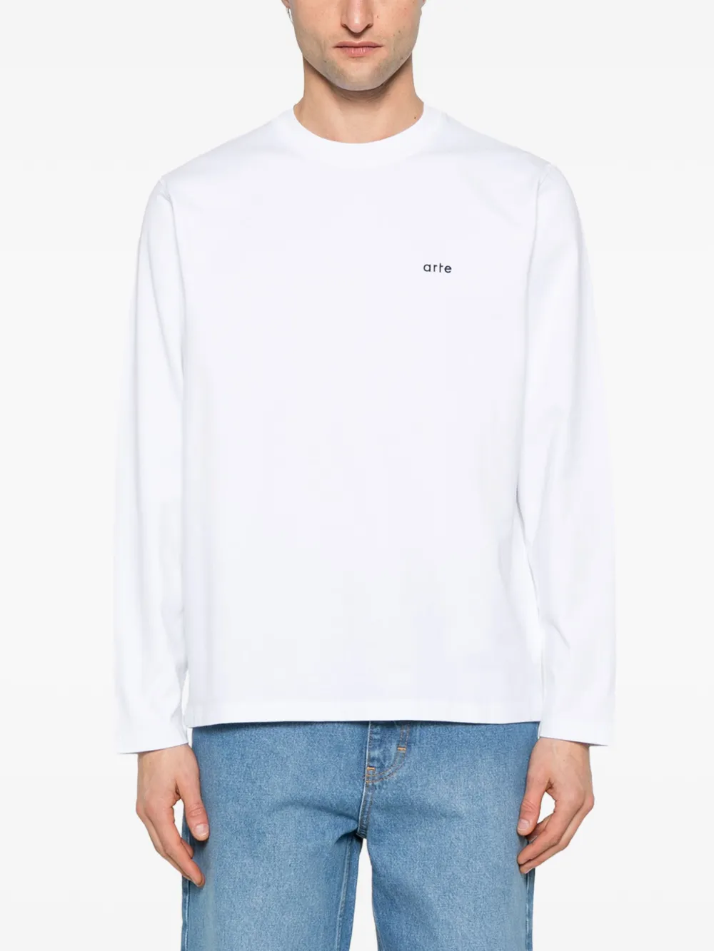 Arte Antwerp T-shirt met geborduurd logo Wit