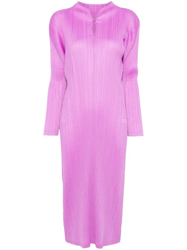 issey miyake purple dress Issey Miyake Monthly Colors: January Midi Dress