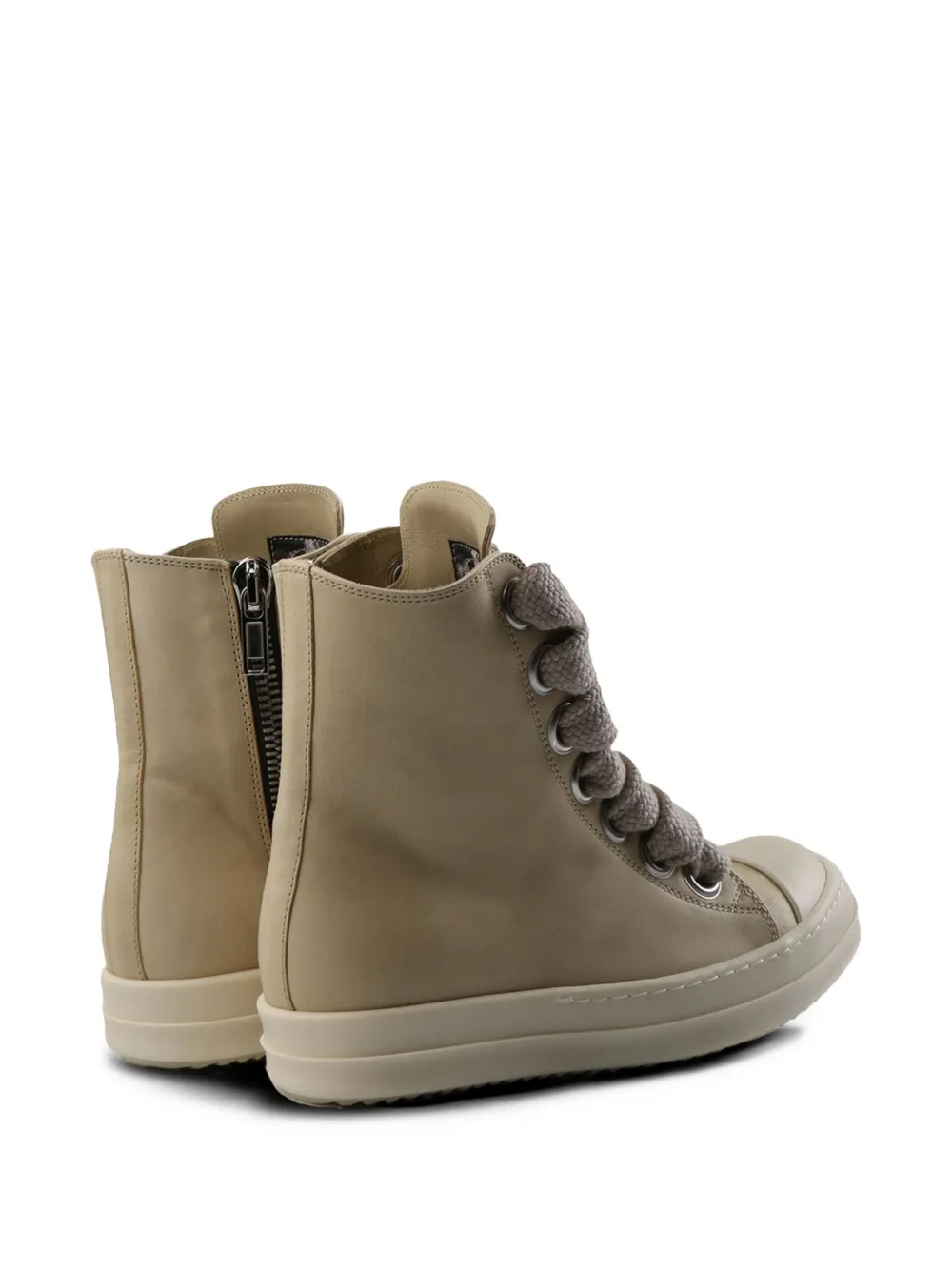 Rick Owens leather sneakers Neutrals