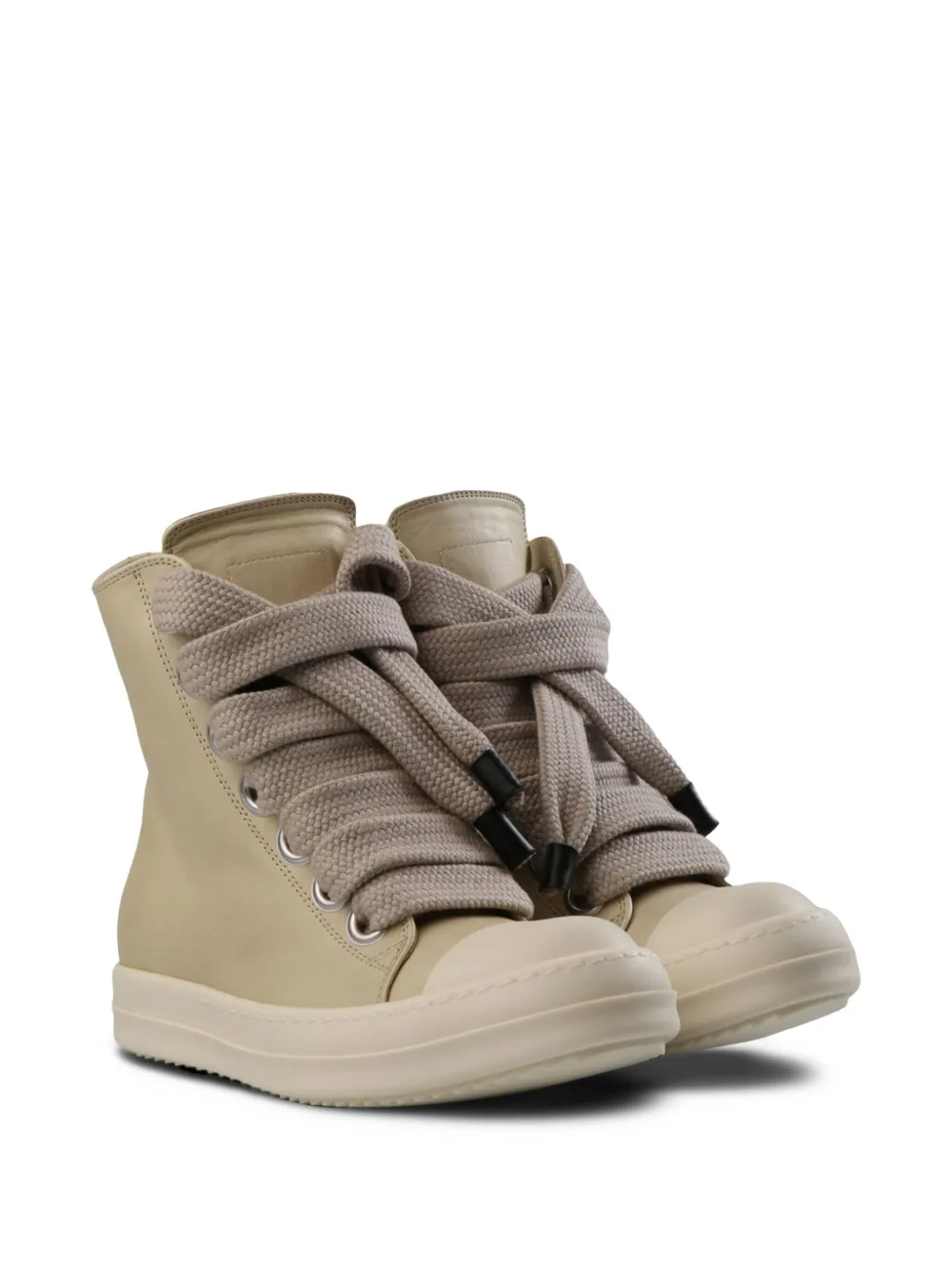 Rick Owens leather sneakers Neutrals