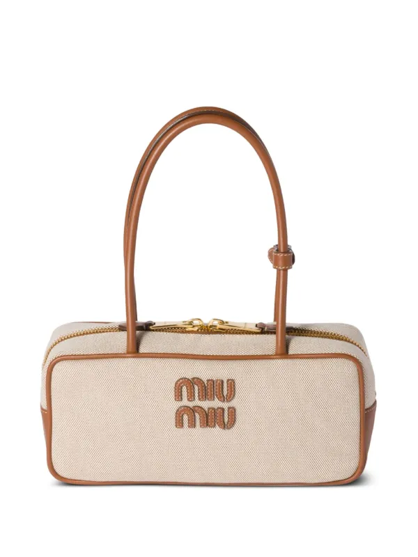 ミュウミュウ/関税送料込み BEAU SMALL TOTE BAG Miu Miu Beau Tote Bag | Green | FARFETCH