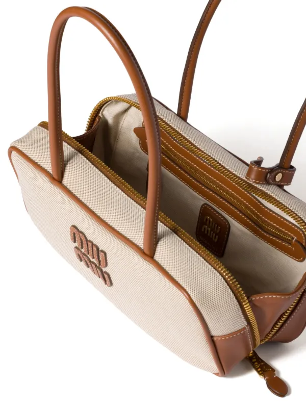 ミュウミュウ/関税送料込み BEAU SMALL TOTE BAG Miu Miu Beau Tote Bag | Green | FARFETCH