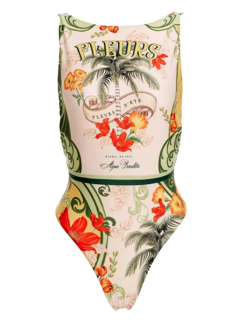 Agua Bendita traje de baño con estampado floral