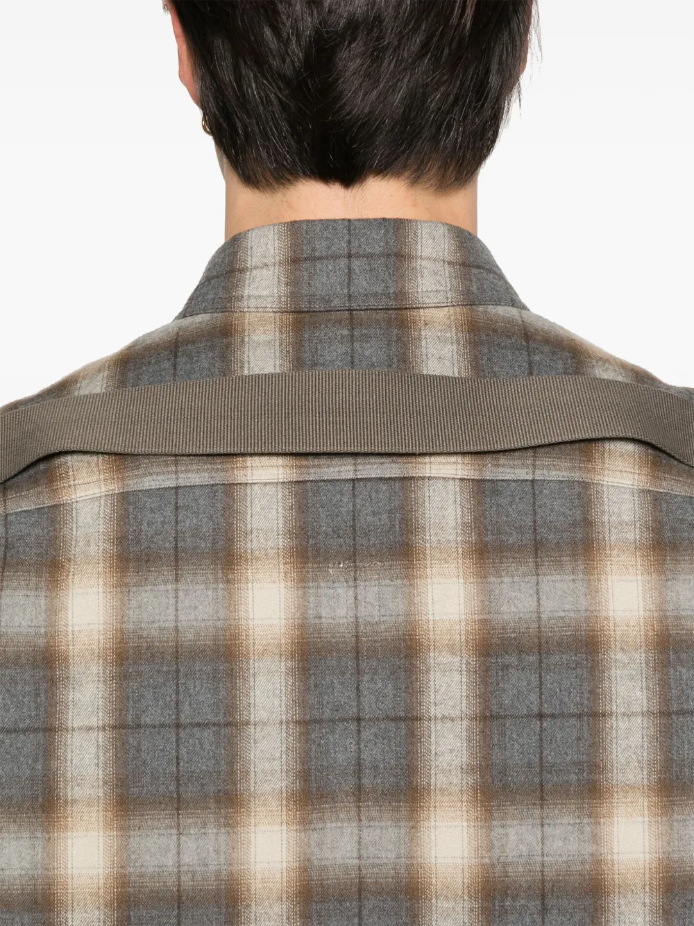 Rick Owens Geruit overhemd Beige