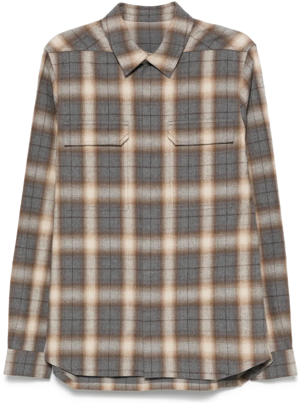 Rick Owens camisa con cuadros estampados | neutro | Image 1