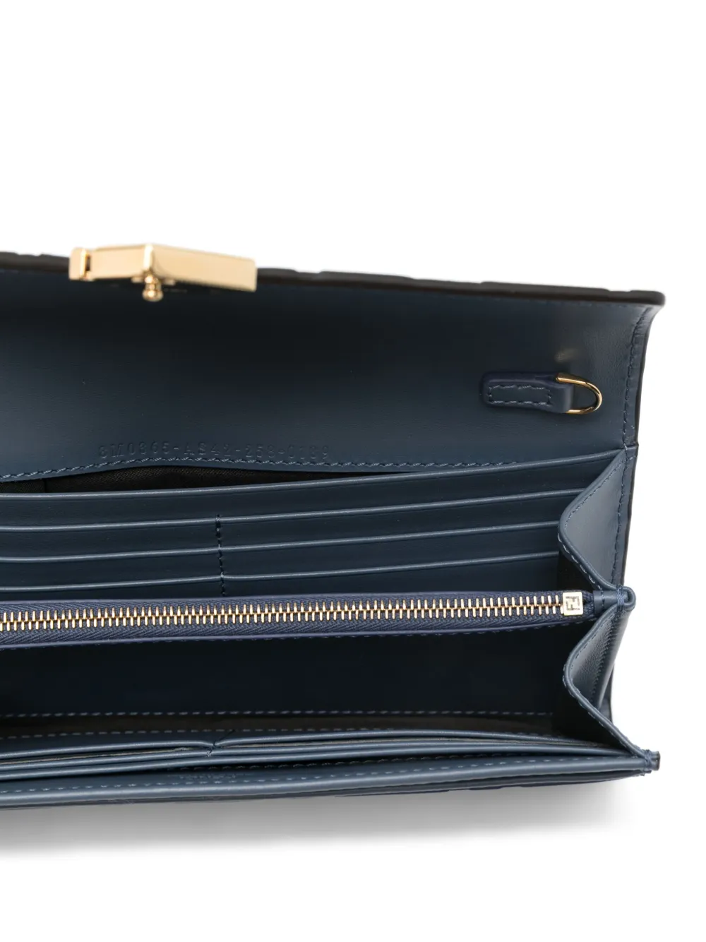 FENDI Clutch met monogram-print Blauw