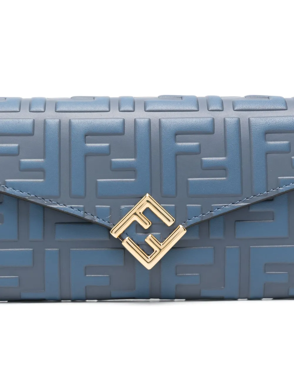 FENDI Clutch met monogram-print Blauw