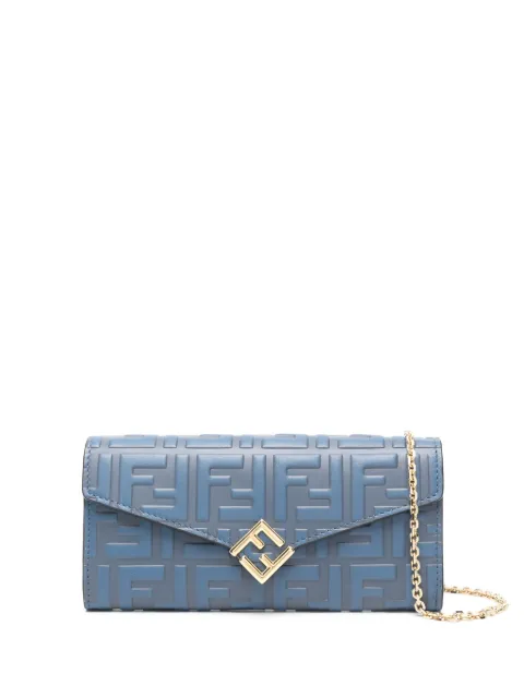 FENDI monogram-pattern clutch bag 