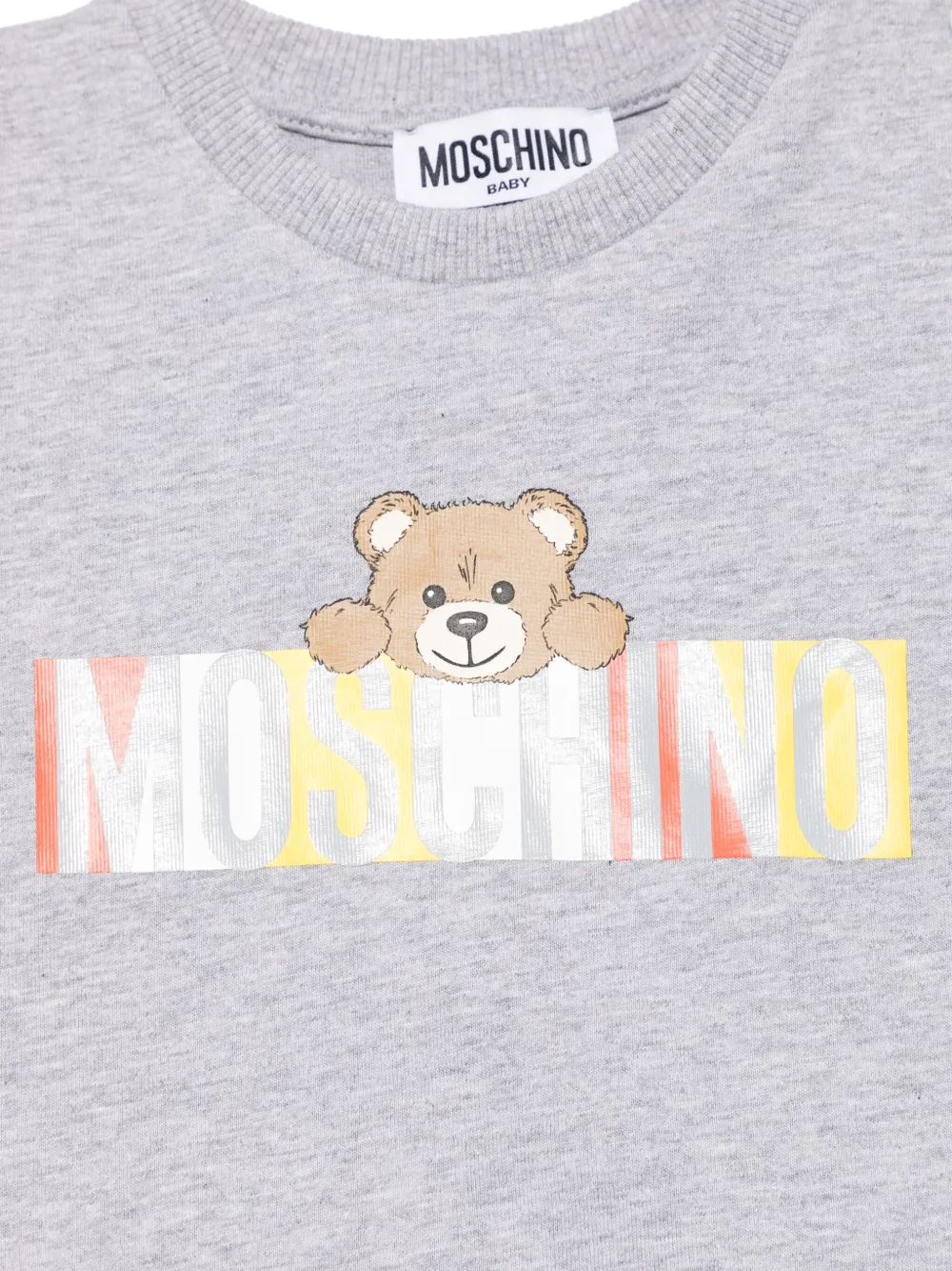 Moschino Kids T-shirt met teddybeerprint Grijs