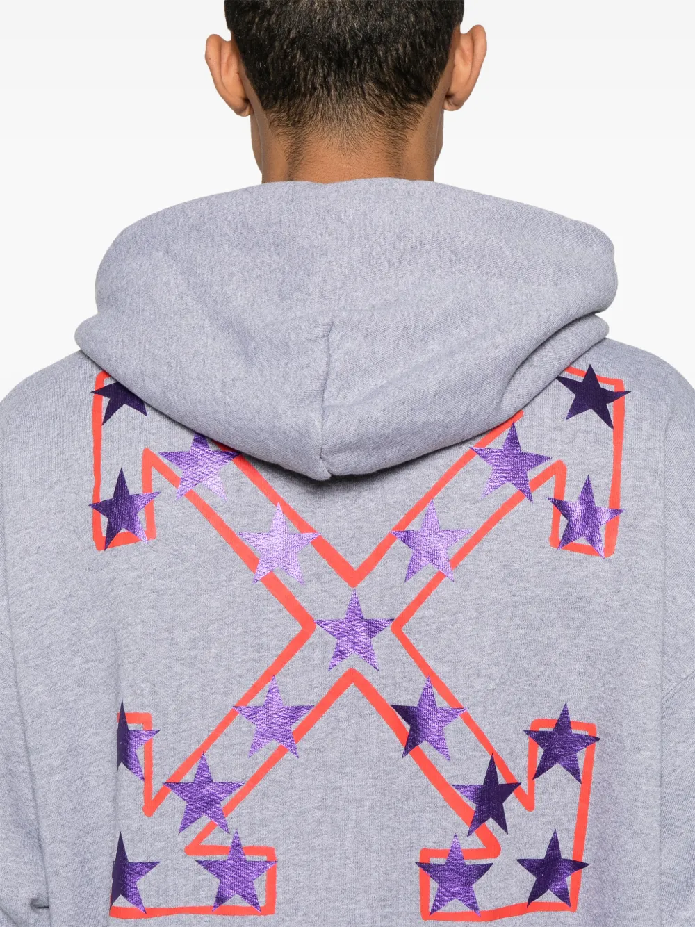 Off-White Hoodie met logoprint Grijs