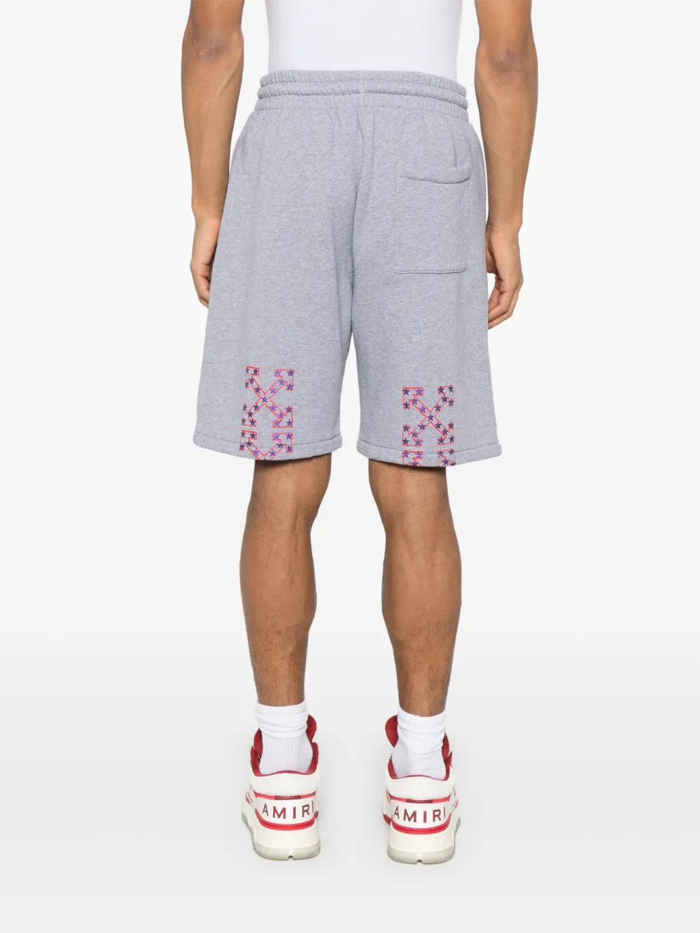 Off-White Shorts met logoprint Grijs