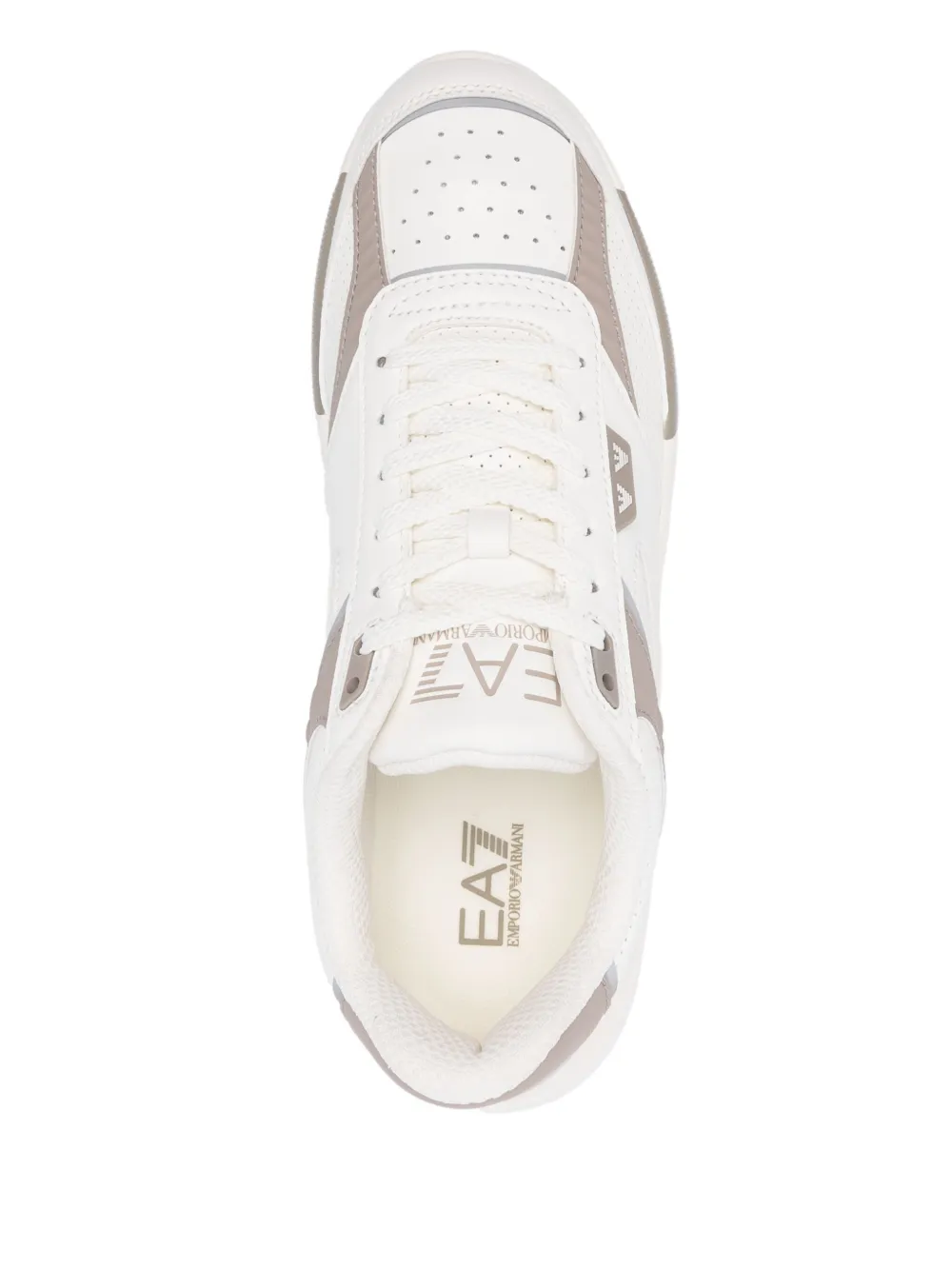 Ea7 Emporio Armani perforated sneakers Neutrals