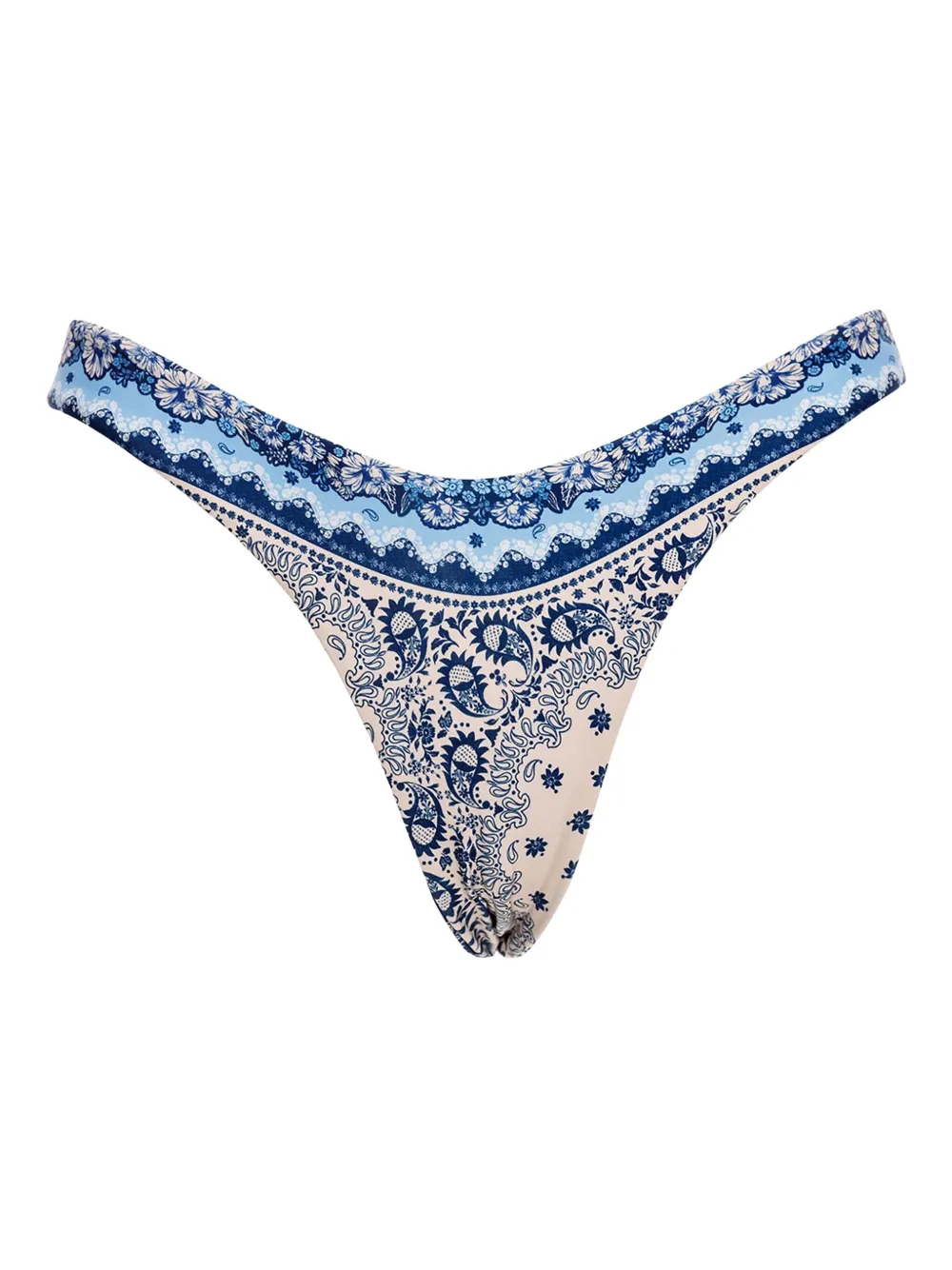 Agua Bendita Slip bikini Avy con stampa paisley - Blu