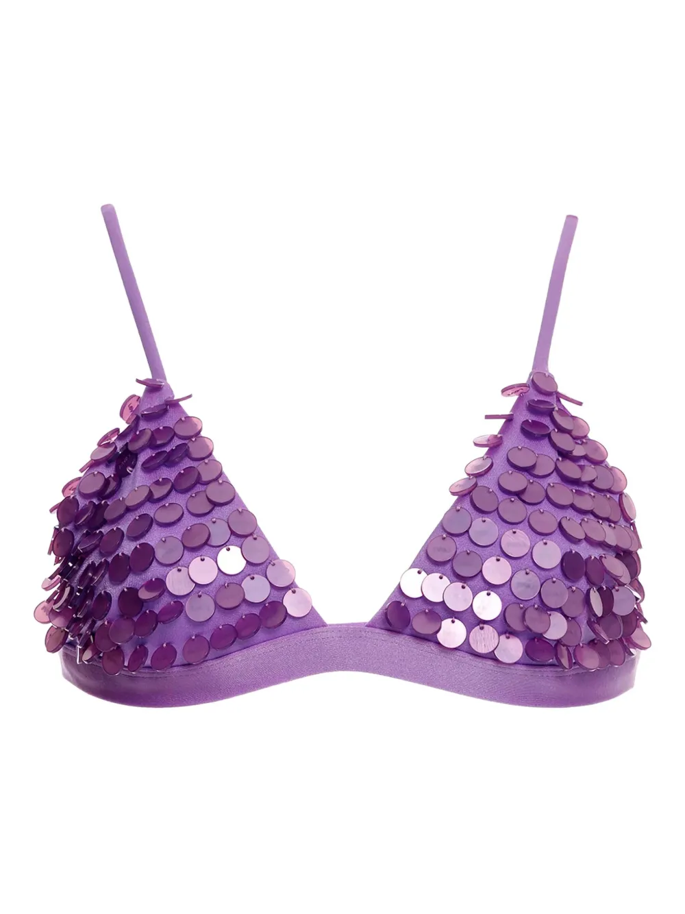 Agua Bendita Top bikini Lisa con paillettes - Rosa