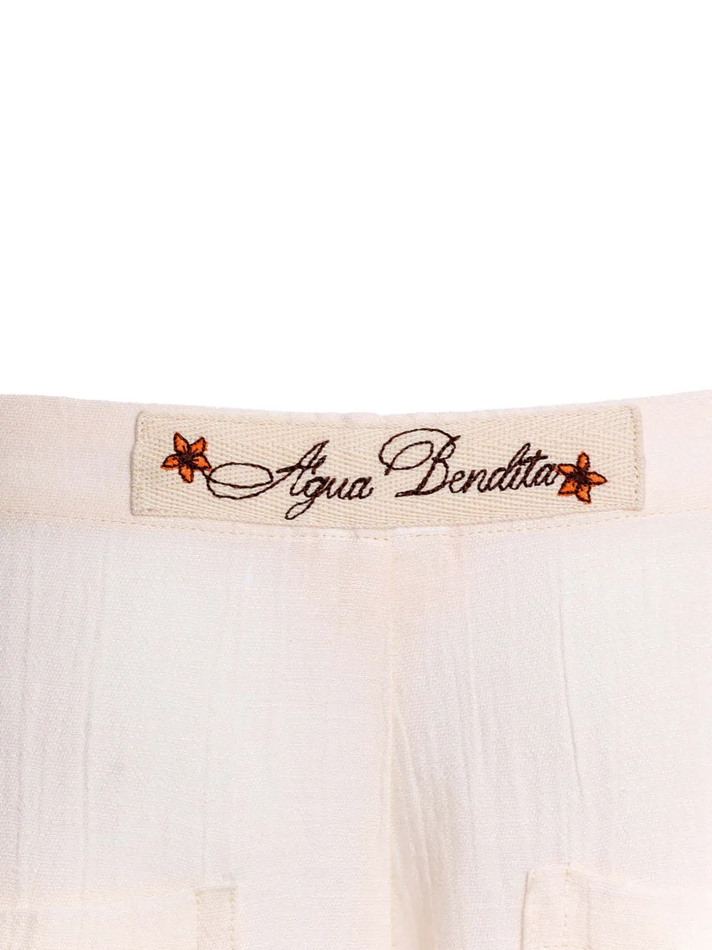 Agua Bendita Alice Palm-tree Print Trousers In Neutral