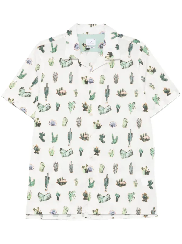 PS Paul Smith Prickly プリント シャツ | ホワイト | FARFETCH JP