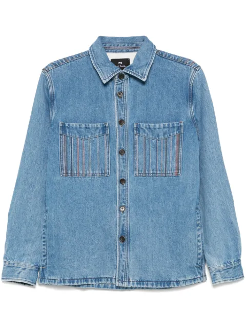 PS Paul Smith sobrecamisa con rayas bordadas