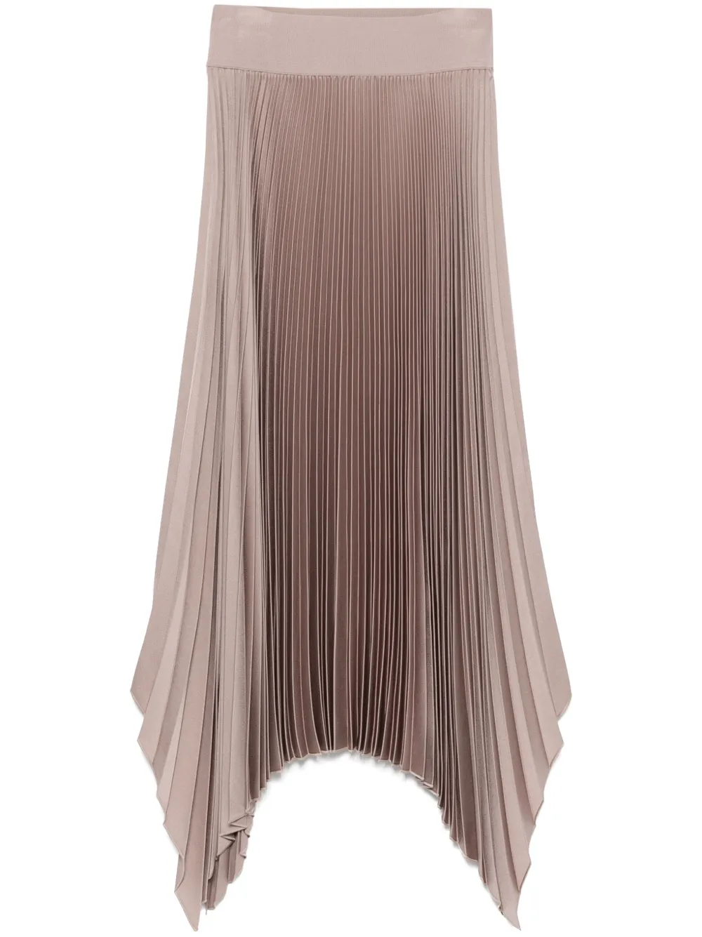 Joseph Fully Pleated Taupe Maxi Skirt With Handkerchief Hem In 1251 Escargot