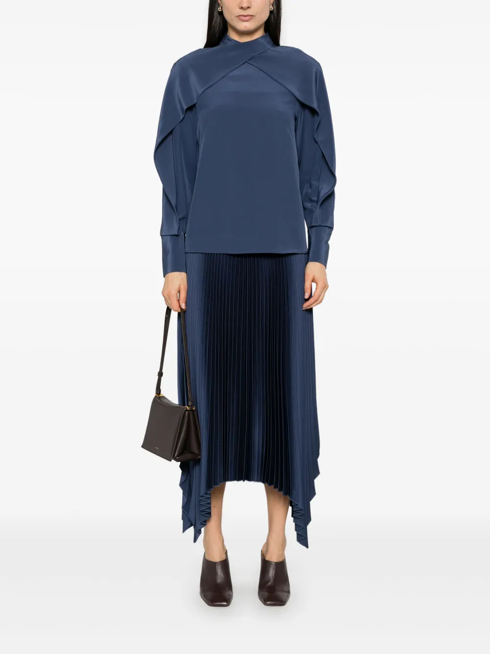 JOSEPH Ade plissé skirt - Blauw